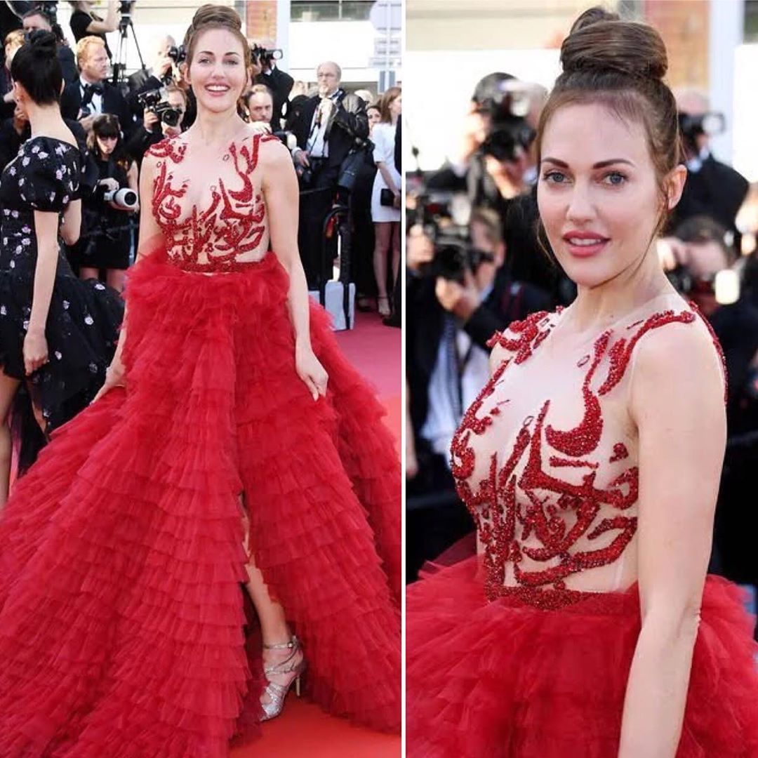 فستان مريم أوزرلي في كان, cannes2019, tapis rouge, Myriam Uzarli, Karine zhosan, miss univers, Aliia Roza , Victoria Bonya, meryem uzerli, turkish star, russian model, german model, dress, red carpet dress, cannes dress, best dressed 